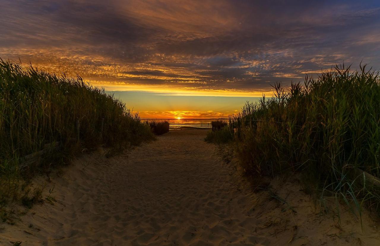 Luettje Huus Frieda Mit Strandkorb Am Strand Von Mai Bis September Cuxhaven Exteriér fotografie
